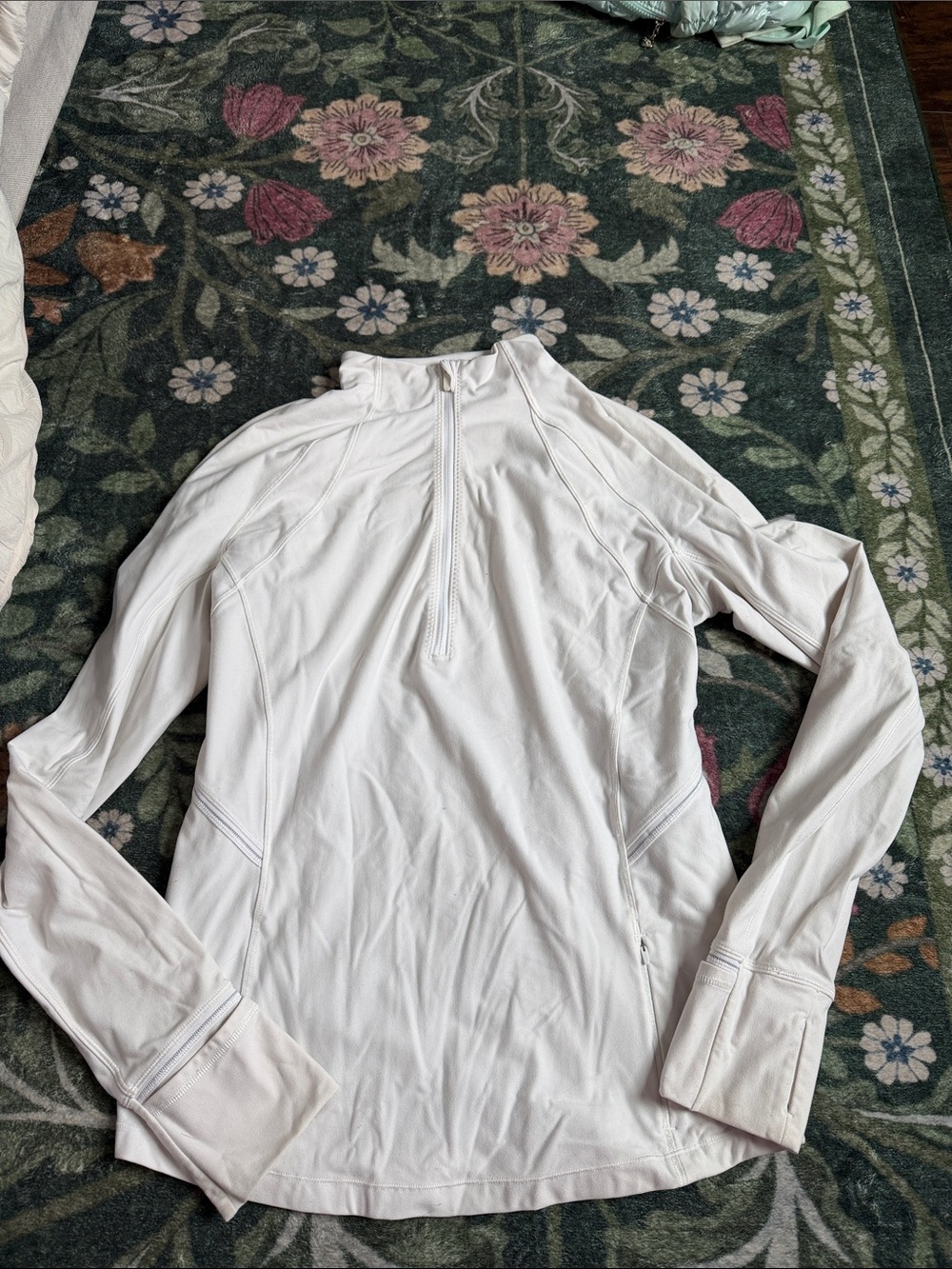 lululemon athletica White Quarter-Zip Performance Hoodie